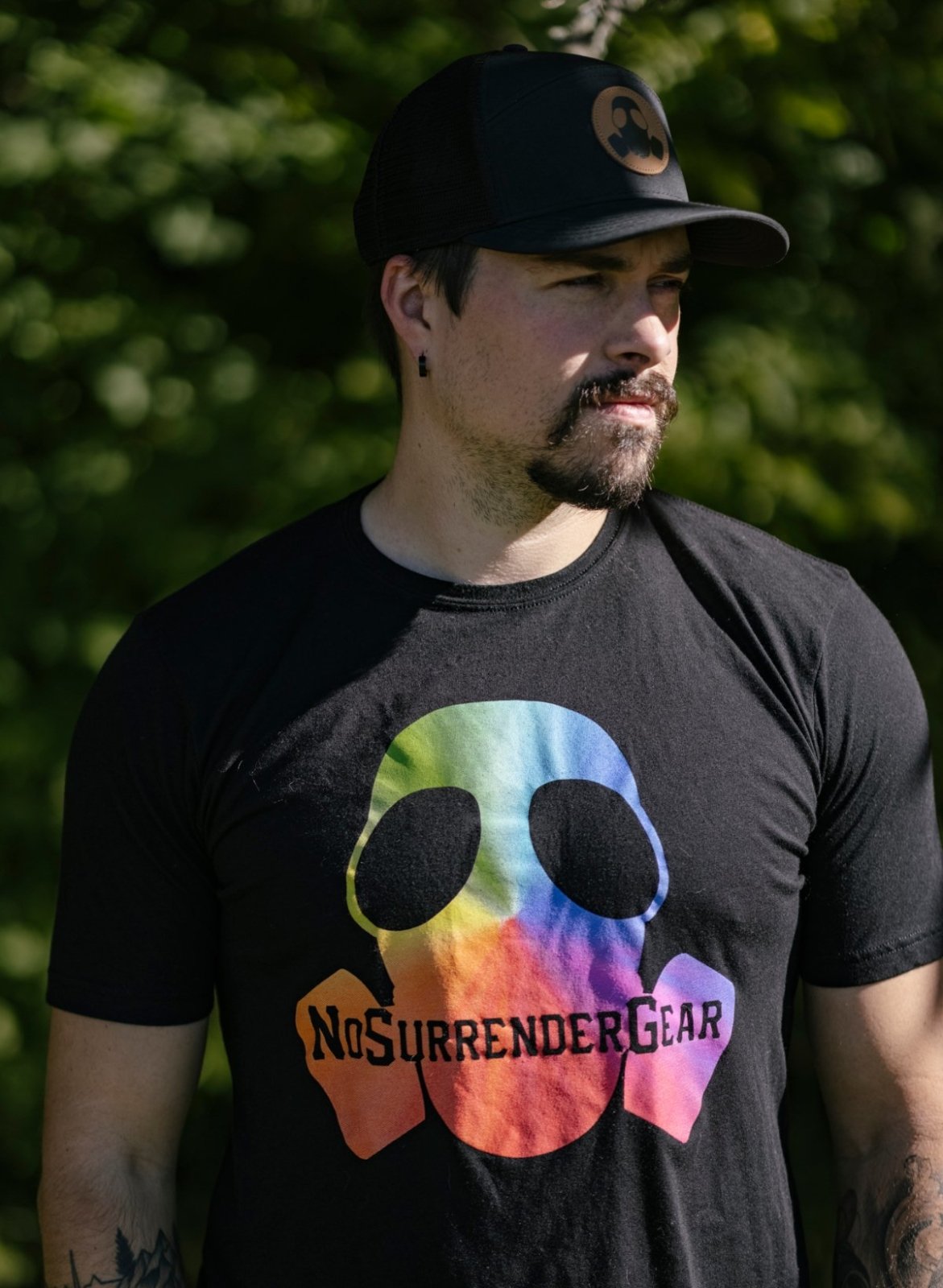Rainbow GasMask Tee - NoSurrenderGear