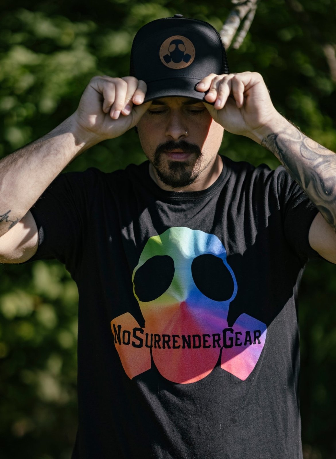 Rainbow GasMask Tee - NoSurrenderGear