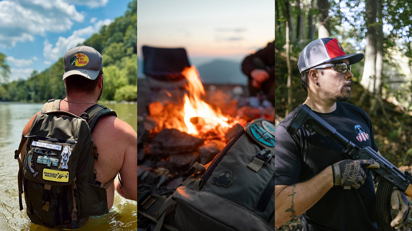 Two men with NSG Gears (backpack)