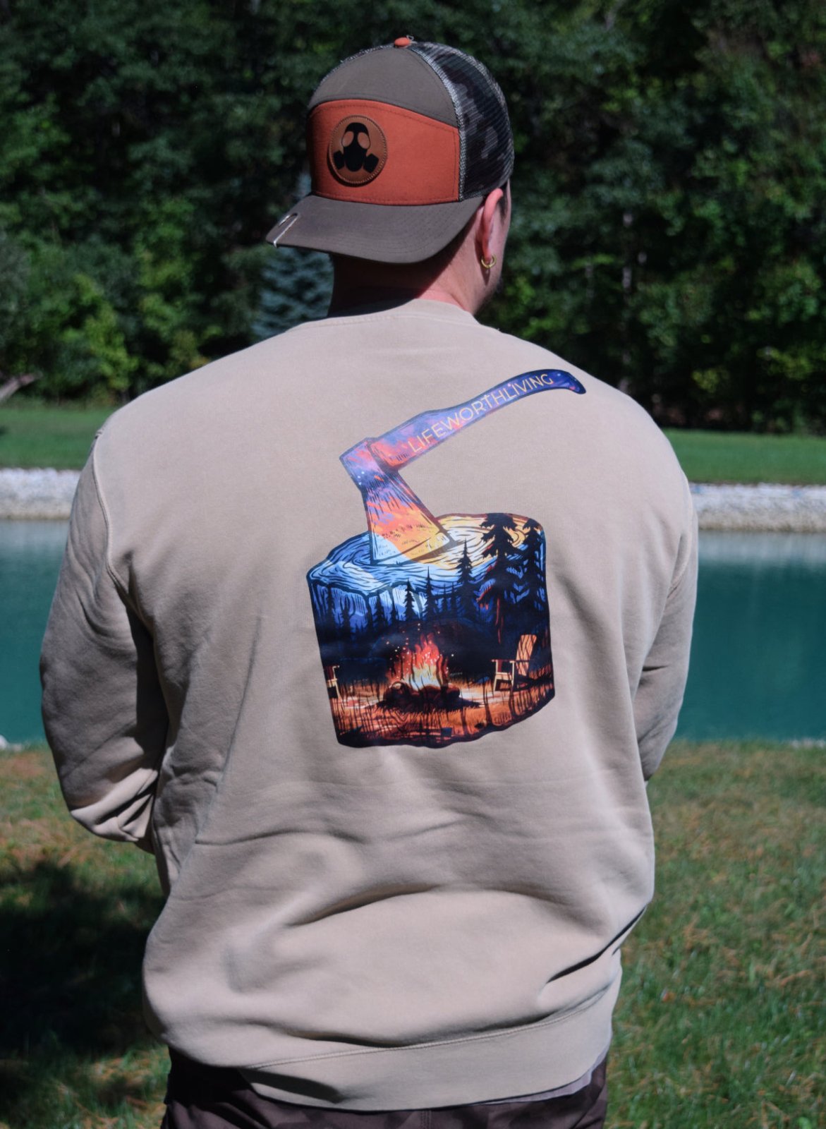 Axe &amp; Adventure Sweatshirt | Sand - NoSurrenderGear