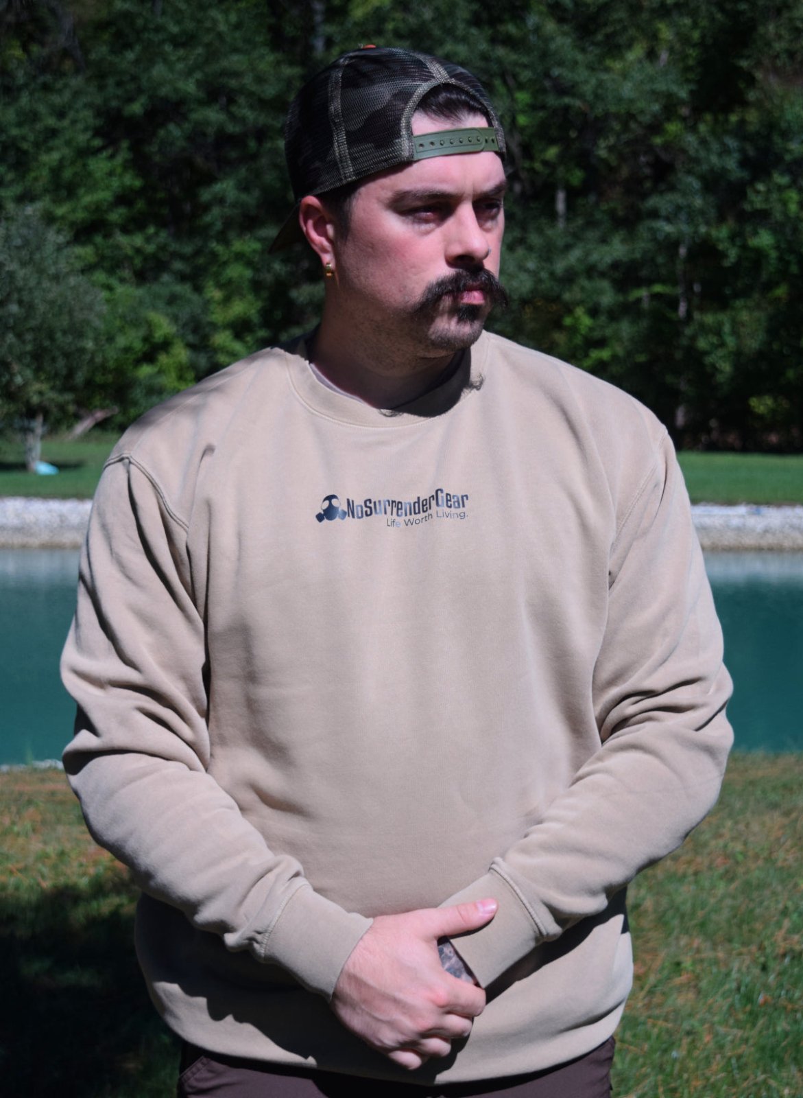 Axe & Adventure Sweatshirt | Sand - NoSurrenderGear