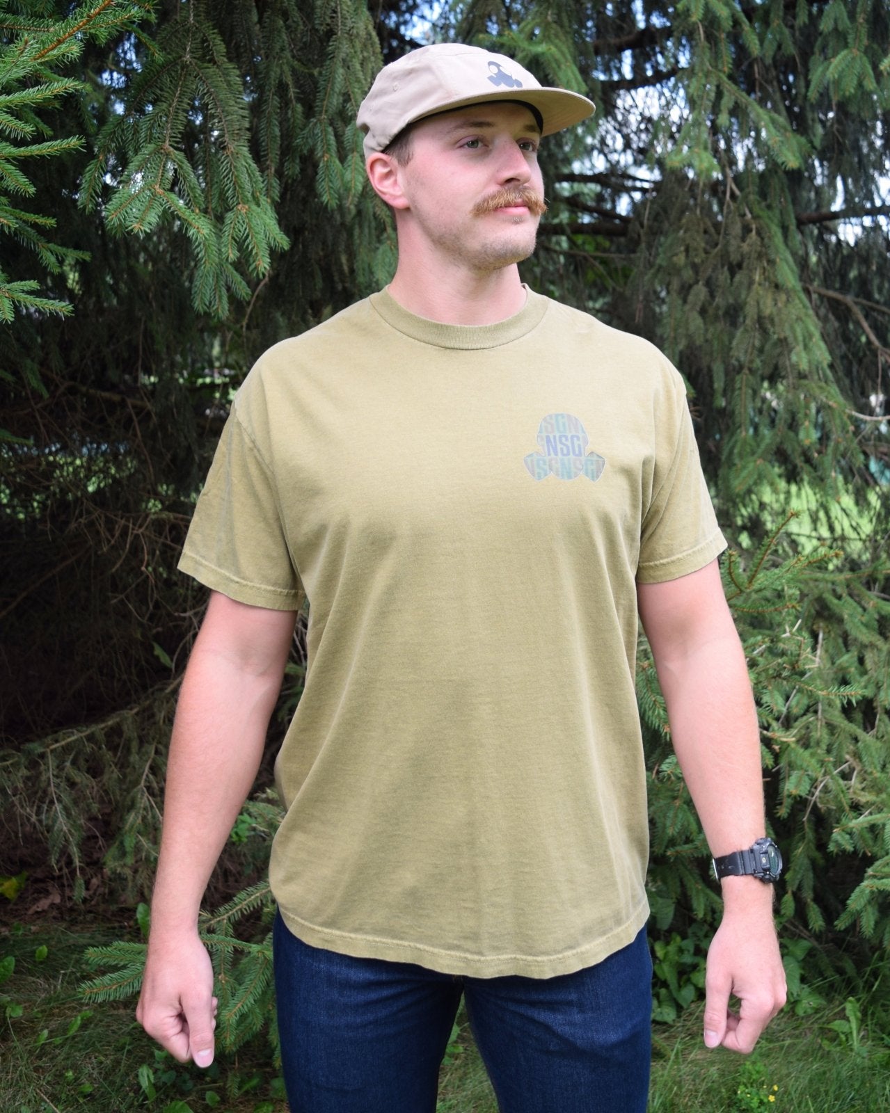 Gorilla Warfare Heavyweight Tee | Faded Olive - NoSurrenderGear