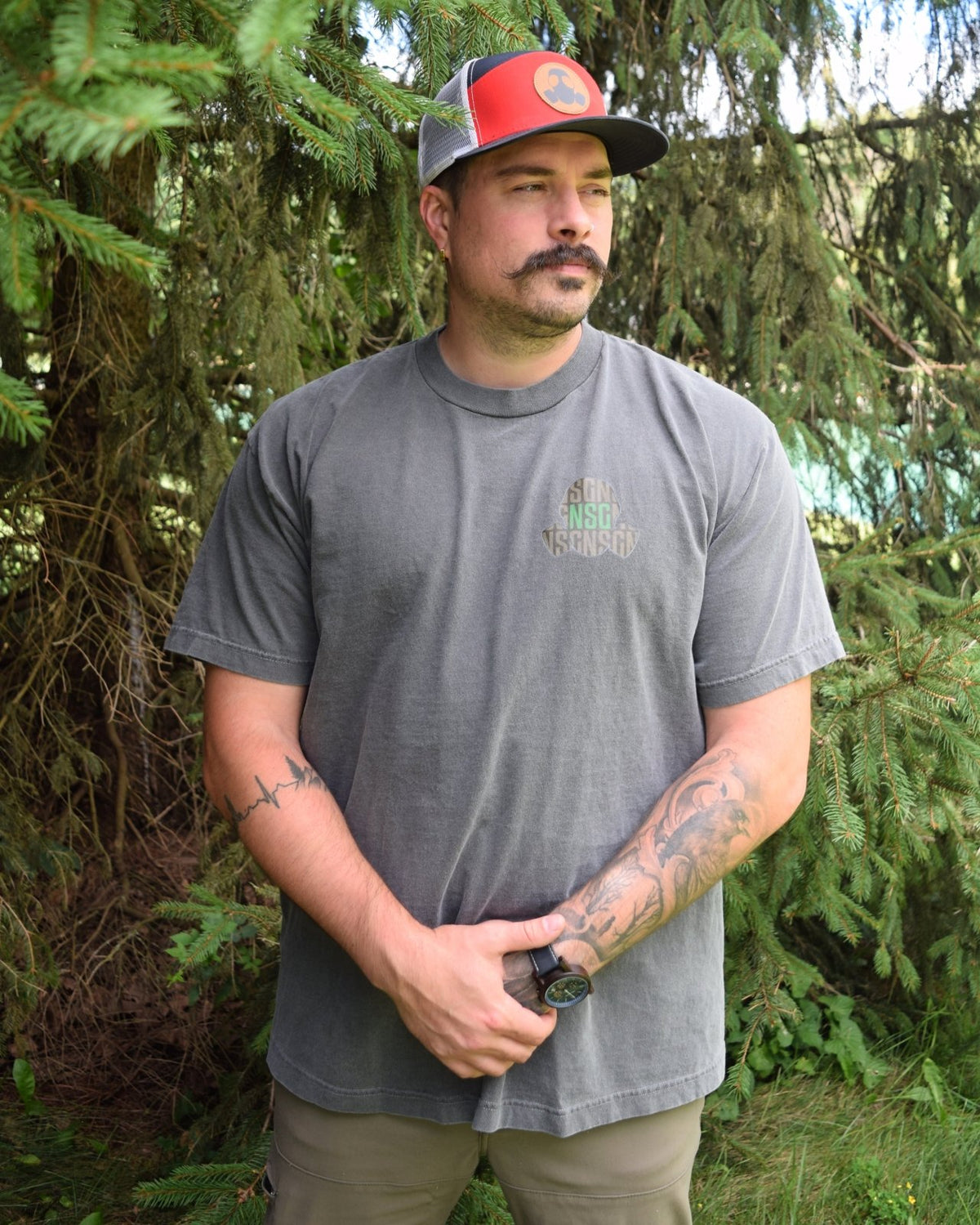 Tactical Teddy Heavyweight Tee | Faded Black - NoSurrenderGear