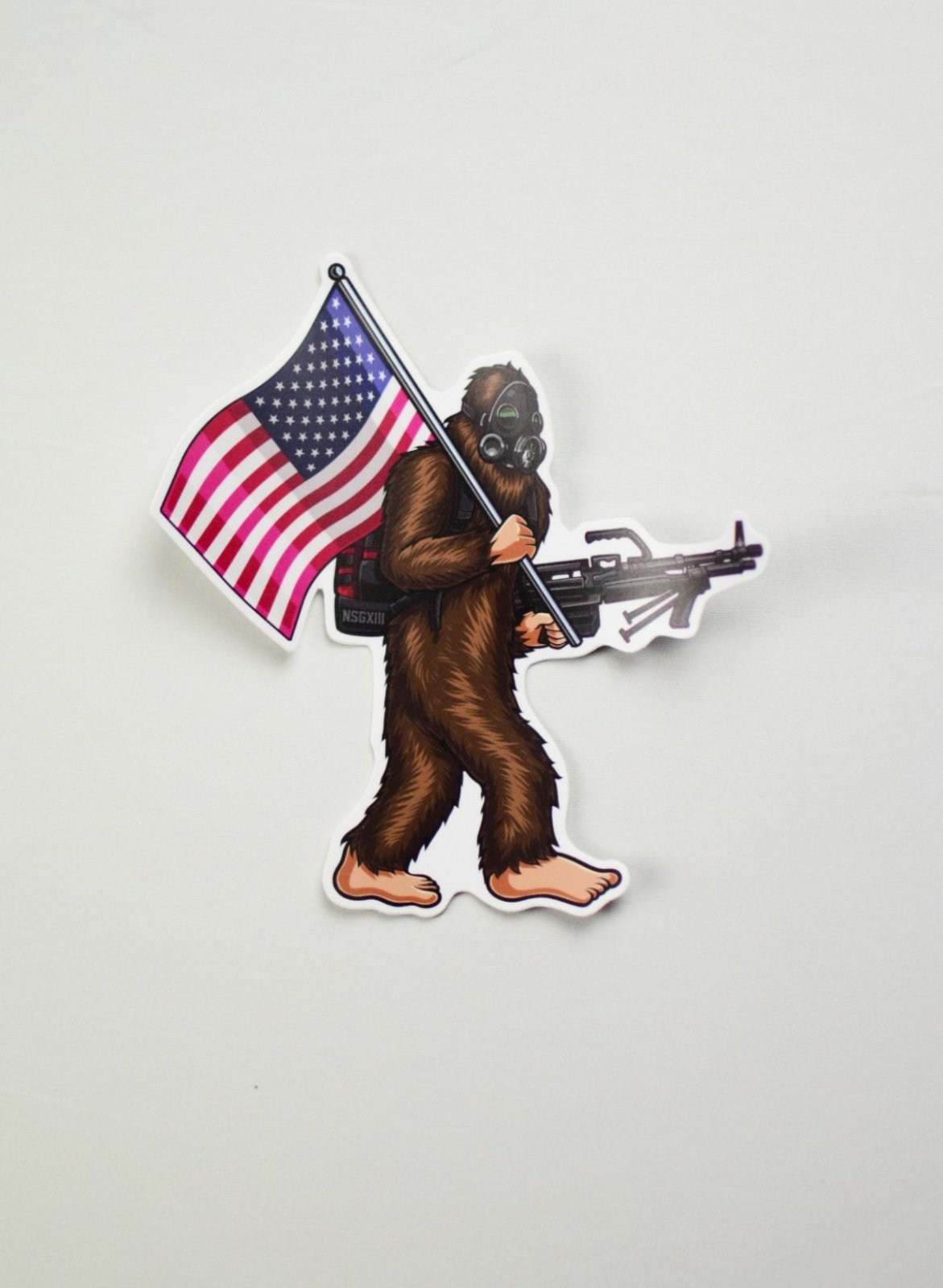 Bandiera 3x5 Piedi DON'T TREAD ON ME Con Sasquatch E Fucili – Gialla