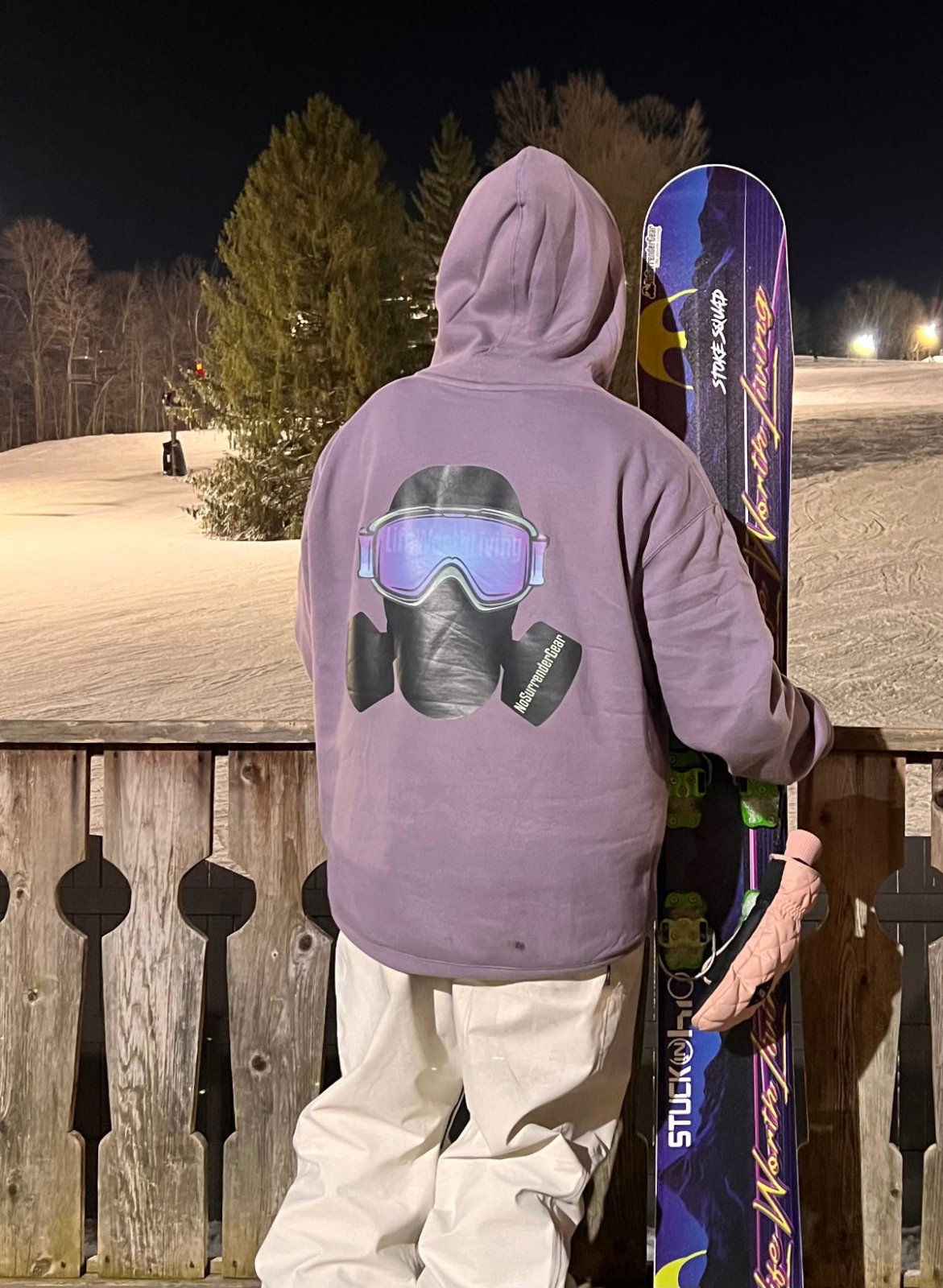 Snow Goggle Hoodie | Lavender - NoSurrenderGear