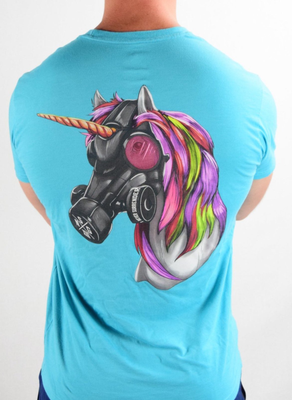 Unicorn Tee | Cyan - NoSurrenderGear